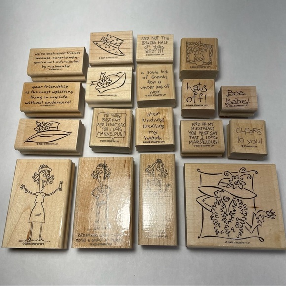 Stampin' Up! Office Stampin Up Rubber Stamps Red Hats Ladies Poshmark